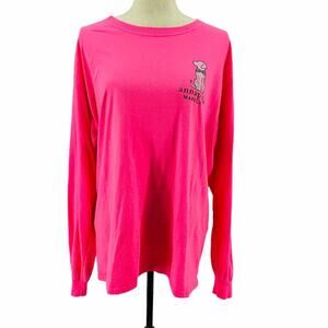 Annapolis Maryland Bright Pink Striped Dog Bow Tie Graphic Long Sleeve Large